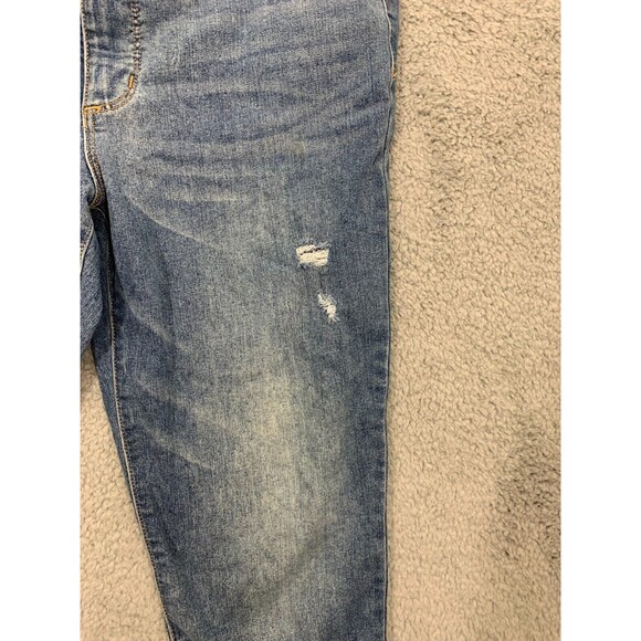 Womens Code Bleu Denim Jeans 12 High Rise Flat Front Pocket Distressed - Picture 3 of 12